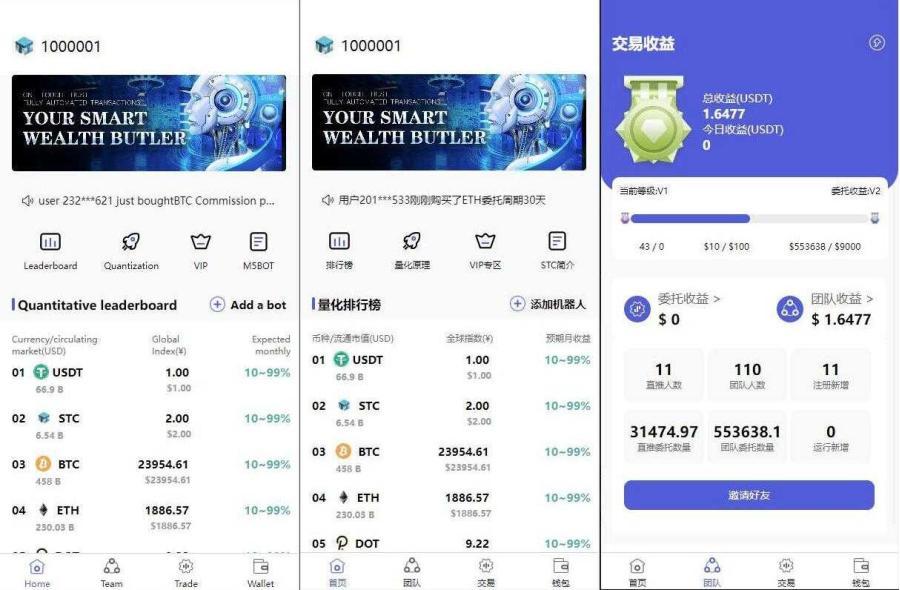 中英文 区块链投资系统源码 区块链量化交易系统源码 区块链量化机器人系统源码 后端fastadmin框架-赛迪源码网