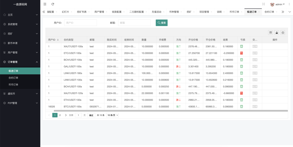 图片[15]-【商业源码】区块链多语言交易所源码/带前端vue纯源码/秒合约交易+币币交易+锁仓挖矿+新币申购+P2P交易/k线行情自动化-赛迪源码网